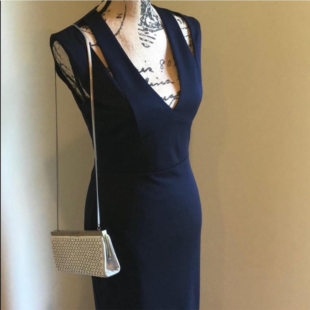 ABS collection navy blue cut out dress